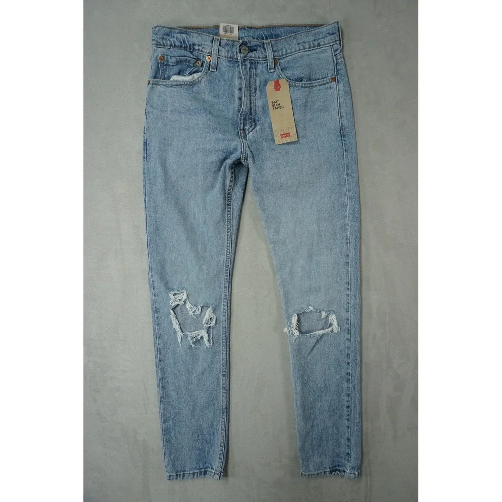Levis 512 Jeans Mens 31x30 Slim‎ Taper Light Wash Stretch Denim NWT $69.50